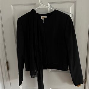 Talbots Dress Jacket with beading and detachable chiffon scarf